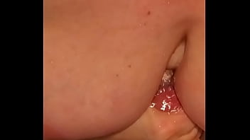 Pov: Amateur Wife With Huge Tits Jerks Off Hubby In Shower